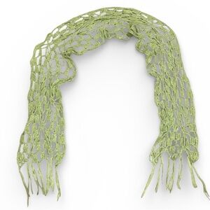 Chic Olive Lace Knit Scarf